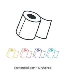 doodle icon. toilet paper. vector illustration