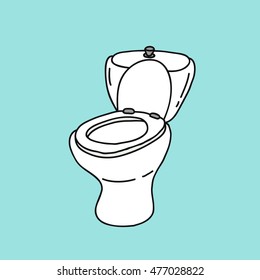 doodle icon. toilet. vector illustration