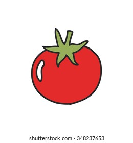 doodle icon. tomato. vector illustration
