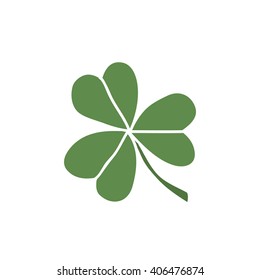 doodle icon. trifoliate clover. vector illustration