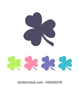 doodle icon. trifoliate clover. vector illustration