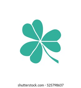 doodle icon. trifoliate clover. vector illustration