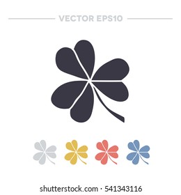doodle icon. trifoliate clover. vector illustration
