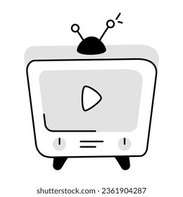 Doodle icon of tv show 
