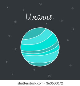 doodle icon. Uranus. vector illustration