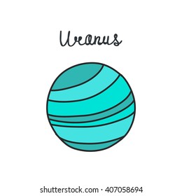 doodle icon. Uranus. vector illustration