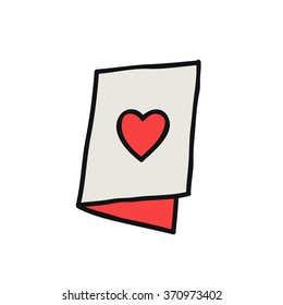doodle icon. Valentine card. vector illustration