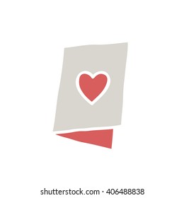 doodle icon. Valentine card. vector illustration