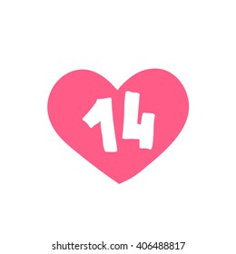 doodle icon. Valentine heart. vector illustration