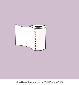 Doodle icon vector toilet paper