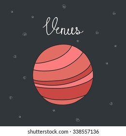 doodle icon. Venus. vector illustration