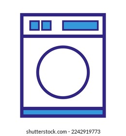 doodle icon washing machine, household appliances, linear icon, hand drawing 