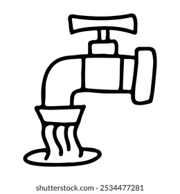 Doodle Icon of Water tap