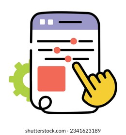A doodle icon of web sliders 