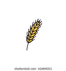 doodle icon. wheat. vector illustration