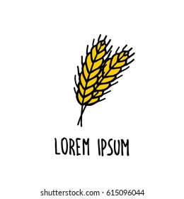 doodle icon. wheat. vector illustration