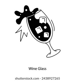 Here’s a doodle icon of wine glass