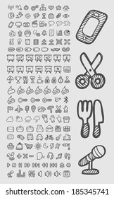 Doodle Icons  Cute   useful icons  hand drawing style  Good use for your web icons any design you want  Easy to use  edit change color  Each object is group 