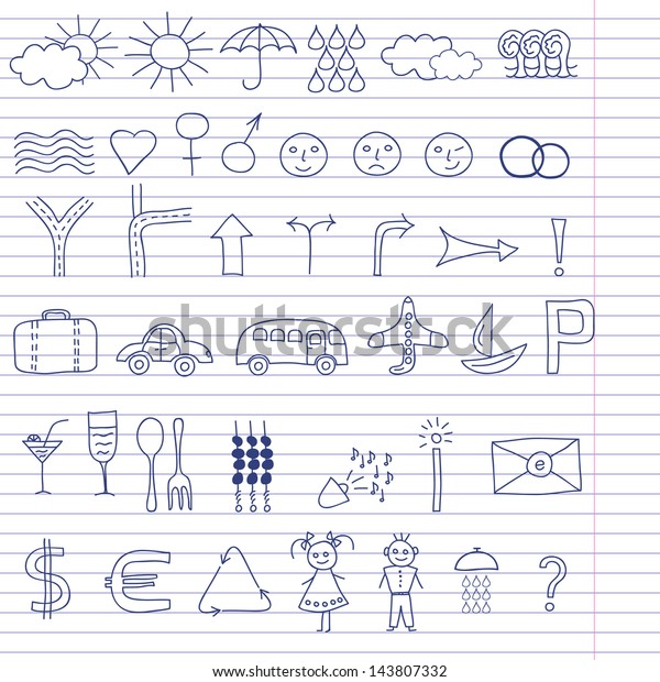 Doodle icons\
set