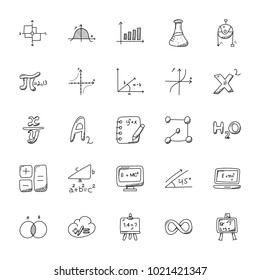 
Doodle Icons Set Of Mathematics Theme
