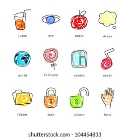 Doodle icons set part 2 (vector version)