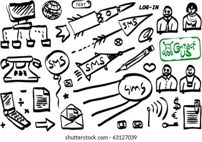 Doodle icons for web