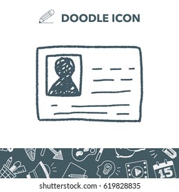 tarjeta de identificación del doodle