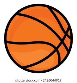 Doodle illustration of a basket ball