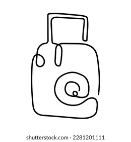 Doodle illustration of a camera isolated on a white background. Camera icon drawn by hand. Vector illustration