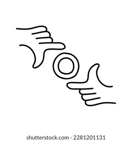 Doodle illustration of a camera isolated on a white background. Camera icon drawn by hand. Vector illustration