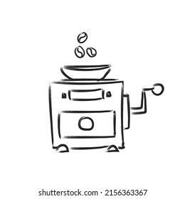 Ilustración de garbanzos de café con granos de café