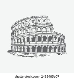 doodle illustration of the Colosseum