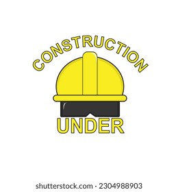 Doodle illustration of a construction worker hard hat
