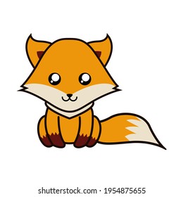 Doodle illustration fox vector graphics