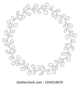 Doodle illustration. Hand drawn frame. Vintage set of doodle wreath. Great design for any purposes. Isolated vector. Hand drawn doodle. Vector floral design card. Sketch vector illustration