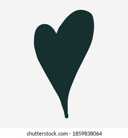 Doodle illustration of heart. Spring season. Hand drawn simple element. St Vaentines or mothers day greeting card