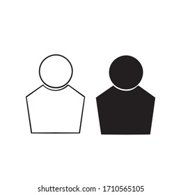 doodle Illustration der Vektorillustration von menschlichen Symbolen. Symbol für Benutzer