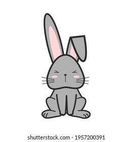 Doodle illustration rabbit vector graphics