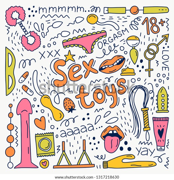 Doodle Illustration Sex Toys Element Sex Stock Vector Royalty Free 1317218630 Shutterstock