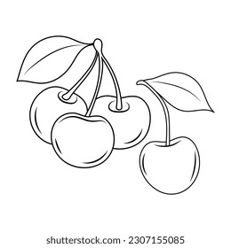 Ilustración de caramelo de cereza dulce. Dulce cereza. Ilustración vectorial de cerezo dulce	
