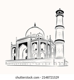 Doodle Illustration Taj Mahal Premium Use Stock Vector (Royalty Free ...