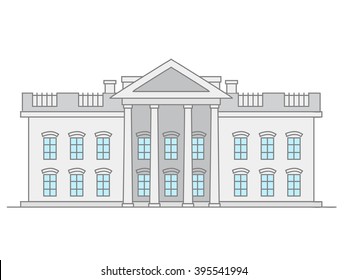 Doodle Illustration Of US Supreme Court Building