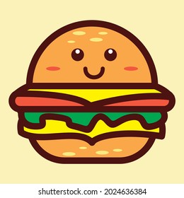 Dibujo de Doodle arte vectorial de hamburguesa 