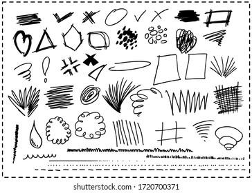 Doodle illustration. Vector template for decoration