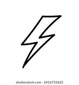 Doodle illustration of weather element of lightning