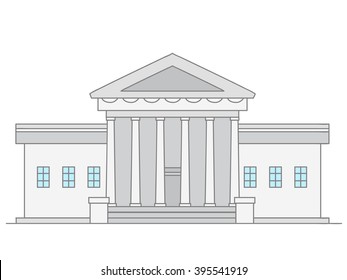 Doodle illustration of White House Building