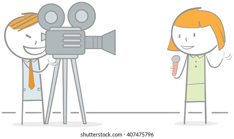 370 Tv news. a reporter doodle Images, Stock Photos & Vectors ...