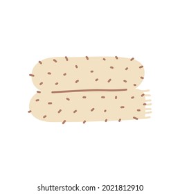 Ilustración de caracol de una manta de lana. Vector aislado sobre fondo blanco.