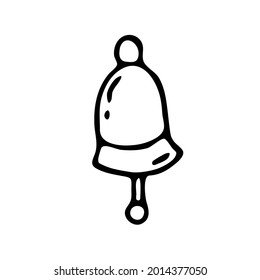 Doodle image of a bell. Hand-drawn image for various designs.