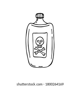 Doodle Image Bottle Poison Vector Web Stock Vector (Royalty Free ...